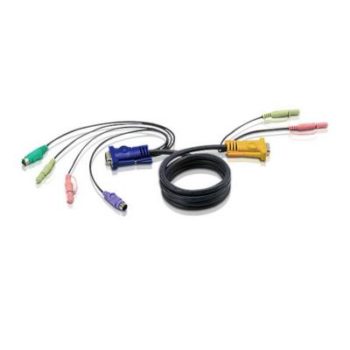 1.8m PS/2 KVM Cable With 3 In 1 SPHD And Audio