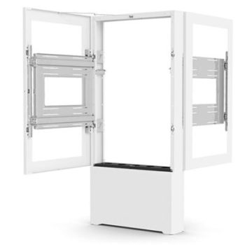 Impact™ Floor Mounted Back-to-Back Kiosk Portrait 50” White