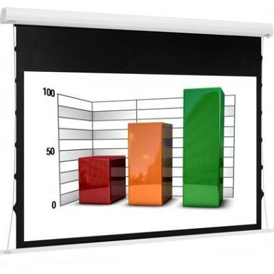 Electric Tab Tensioned 210cm x 157.5cm Viewing Area 103" Diagonal 4:3 Format White - Black Borders Diplomat Tab Tension