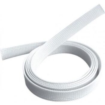 30mm White Braid Sleeving 25m