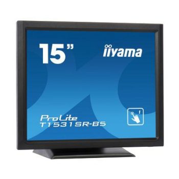 15" Touch Screen LED Monitor 1 Point Touch VGA And HDMI 370 Cd/m2 VESA Wall Mount 100 X 100