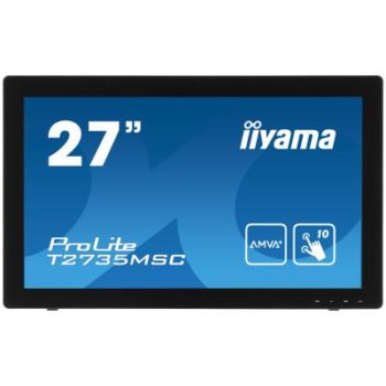 27" Projective Capacitive Touch Monitor 10 Point Touch 300 Cd/m2 VESA 100 X 100 Wall Mount