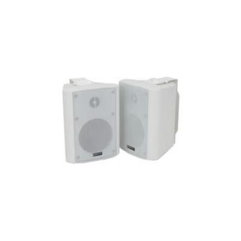 30W Amplified Stereo Speakers (Pair) – White