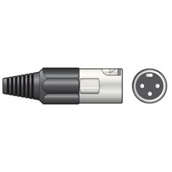 3-pin XLR Connectors With Strain Relief And Plastic Cable Protector. Fast Mounting. For Cables Up To 8mmØ