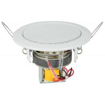 3" Metal Bathroom 100V Ceiling Speaker – White