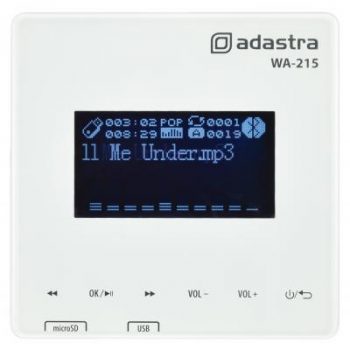 WA-215 Wall Mount Amplifier + Media Player With Bluetooth