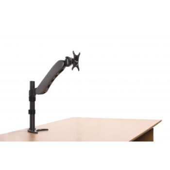 Full Motion Single Arm Flat Screen Desk Mount For Screens Up To 24" Max Weight 9kg – Graphite Black