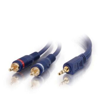 2m 3.5mm Stereo Male To 2 X RCA Male