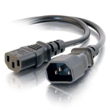 1.8m 14 AWG Computer Power Extension Cord Black