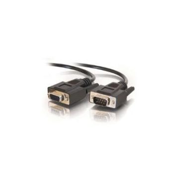 2m DB9 RS232 M/F Extension Cable – Black