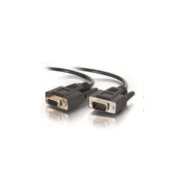 15m DB9 RS232 M/F Extension Cable – Black