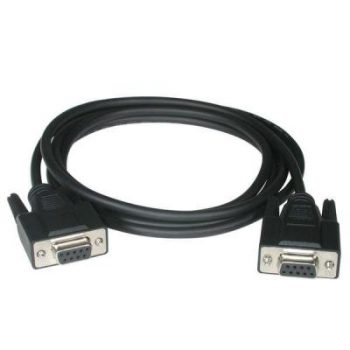 0.5m DB9 F/F Null Modem Cable – Black