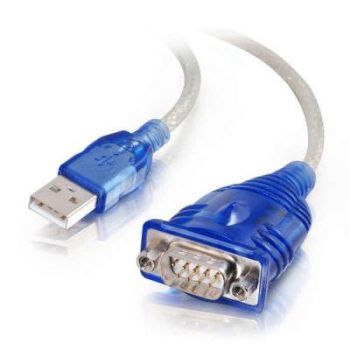 0.45m USB To DB9 Serial Adapter Cable Blue