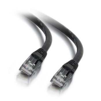 1m Cat6A Booted Unshielded (UTP) Low Smoke Zero Halogen (LSZH) Network Patch Cable Black