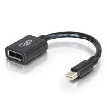 0.15m Mini DisplayPort™ Male To DisplayPort™ Female Adapter Converter 4K 30Hz – Black