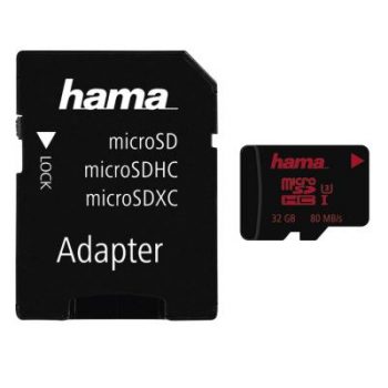 MicroSDHC 32GB UHS Speed Class 3 UHS-I 80MB/s + Adapter/Photo