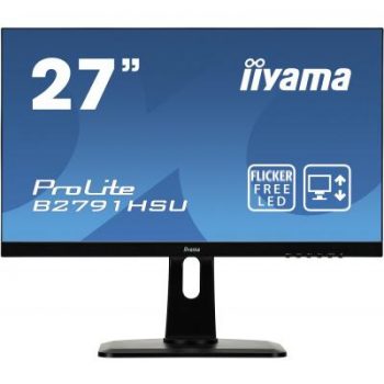 27" Black LED Monitor Full HD Speakers Height Adjustable VGA And HDMI