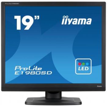 19" Black LED Monitor HD Ready Speakers DVI VGA