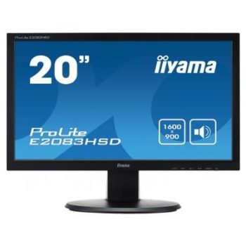 20" Black LED Monitor HD Ready Speakers VGA And DVI