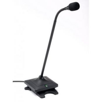 6 Inch Gooseneck Elite Wired Microphone In Black